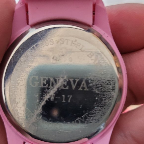 Geneva Watch Lot of 7 Pink Silicone Bands Untested No Batteries For Parts Asst - Picture 9 of 16